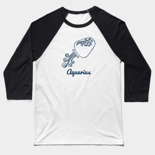 Aquarius Zodiac Horoscope Vase with Flower Sign and Name Baseball T-Shirt